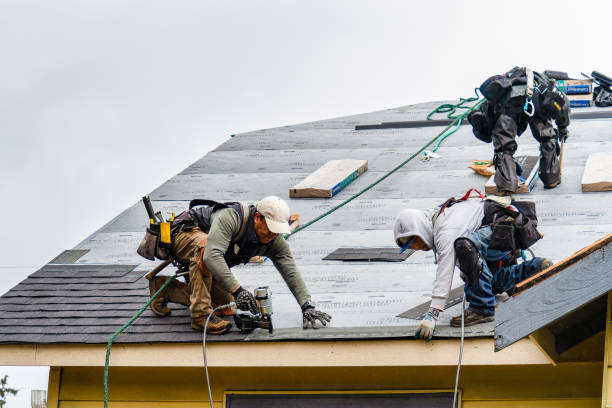 Professional Gutter Installation technician working in Monterey, TN